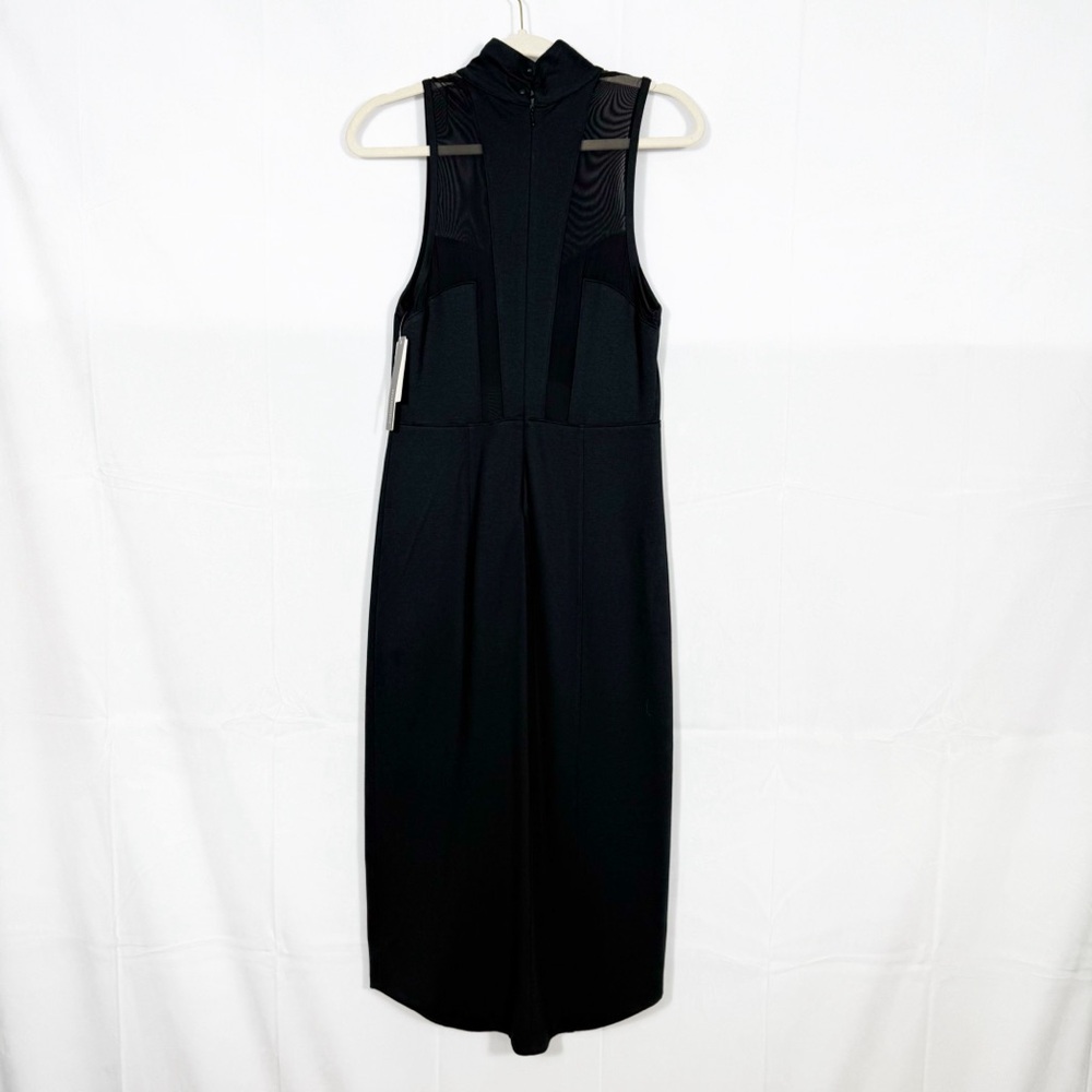Maeve X Anthropologie Sheer Cutout Mesh Midi Dress Black Evening Event Party - Picture 4 of 12